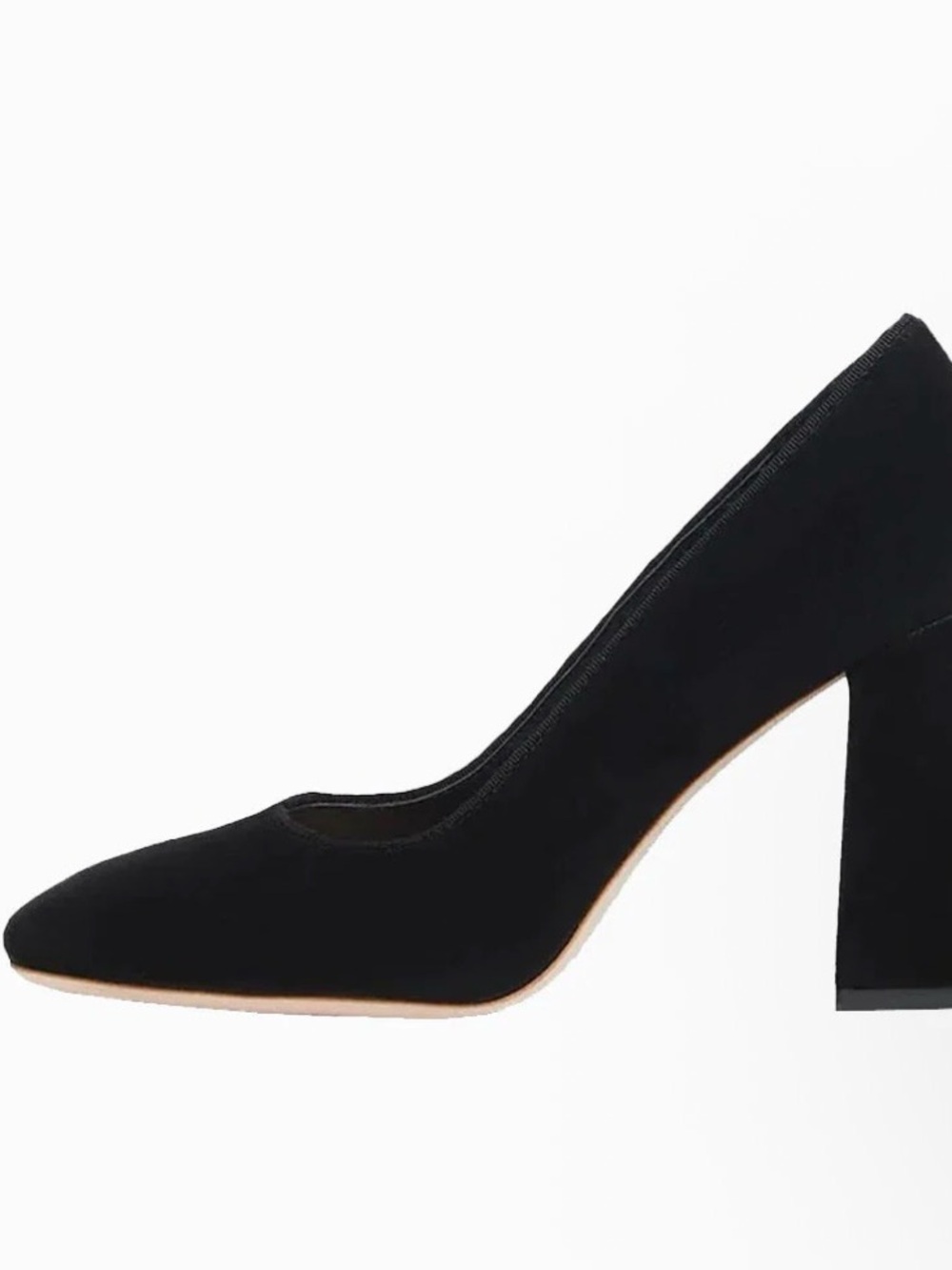 LOEFFLER RANDALL RUE SUEDE HEELED PUMP I BLACK Sz 7